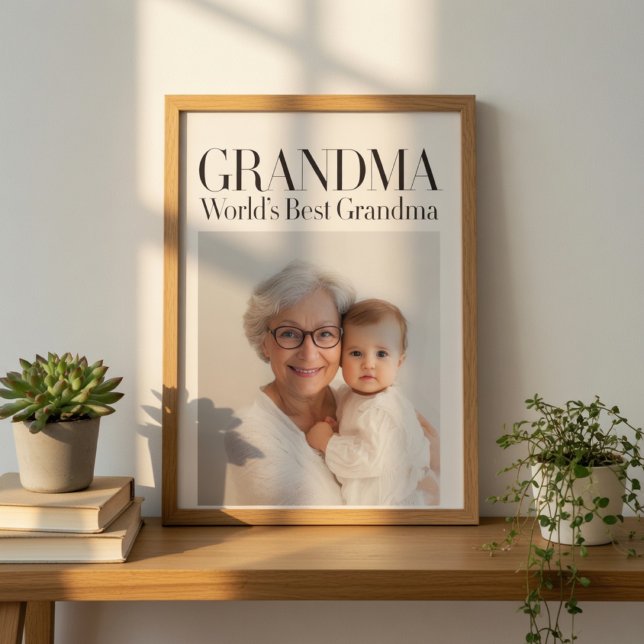 Poster Personalized Photo Gift | World's Best Grandma (Criador carregado)