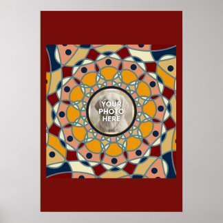 Poster Personalized Photo Mandala Design Baby Shirt