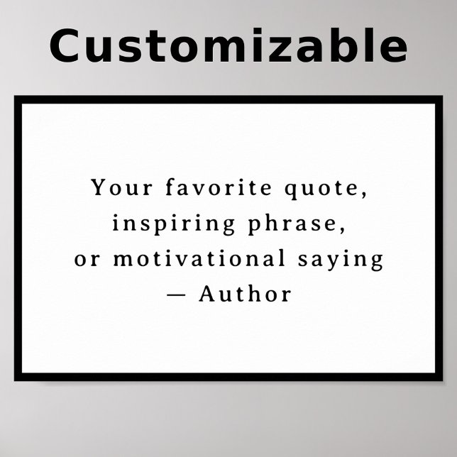 Poster Personalized  Your Funny Quote – Create Your Own (Criador carregado)