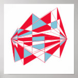 Póster Perspectiva colorido<br><div class="desc">Esta trabalho de arte abstrato colorida foi criada usando 2 pontos de perspectiva, e tem uma sensação agradável e geométrica a ela. As linhas se intersetam e interagem por toda a canvas, e as formas vermelha e azul se combinam com áreas brancas para criar um padrão interessante e irregular. O...</div>