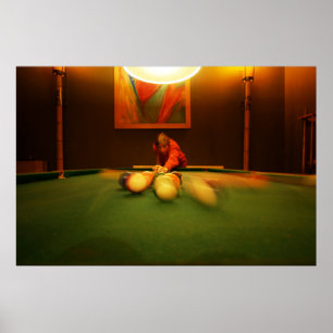 Poster Perspectiva do jogador de bilhar