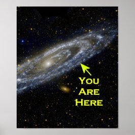 Poster Perspectiva Galática. Você está aqui no universo