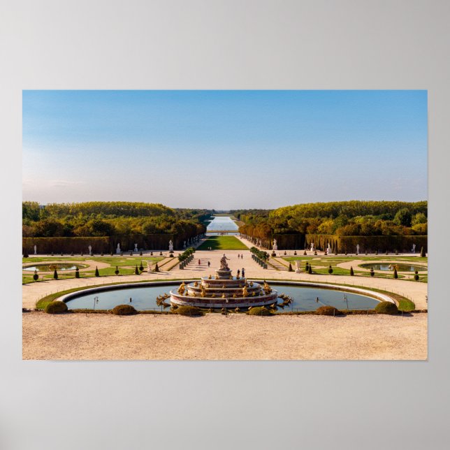 Poster Perspectiva Latona-Fonte e Grande, Versalhes (Frente)