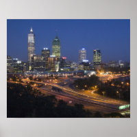 Perth, Austrália. Vista do centro de Perth a parti