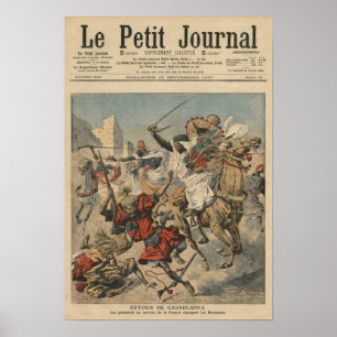 Poster Perto de Casablanca o carregamento dos goumiers