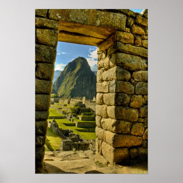 Poster Peru, Andes, Andes, Montanhas, Machu Picchu, (Frente)