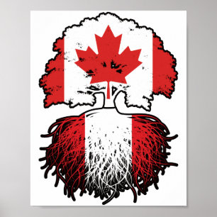 Poster Peru: Canadá, Peru, Canadá, Árvore Bandeira