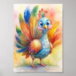 Poster Peru Caprichoso Aquarela, Ilustração da Natureza