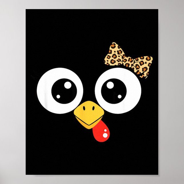 Poster Peru com Olhos Saltados e Laço de Leopardo, Desenh (Frente)