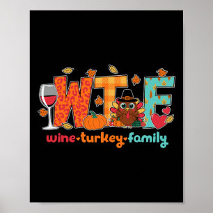 Poster Peru de Vinho Família Engraçado Jantar de Ação de