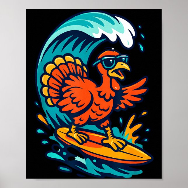 Poster Peru do Dia de Ação de Graças surfar Surfando  (Frente)