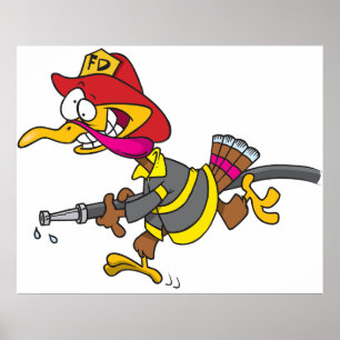 Poster Peru Firefighter com Mangueira