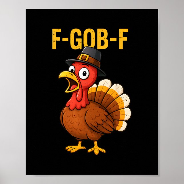Poster Peru Gobble F-gob-f Grato Agradecido Do que (Frente)