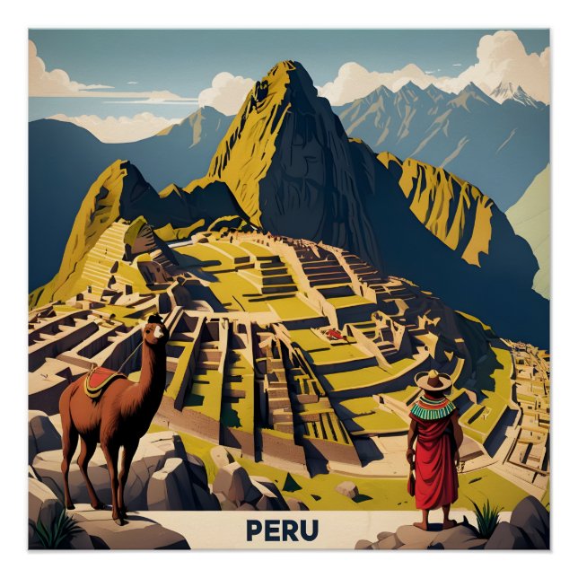 Póster Peru Machu Picchu (Frente)