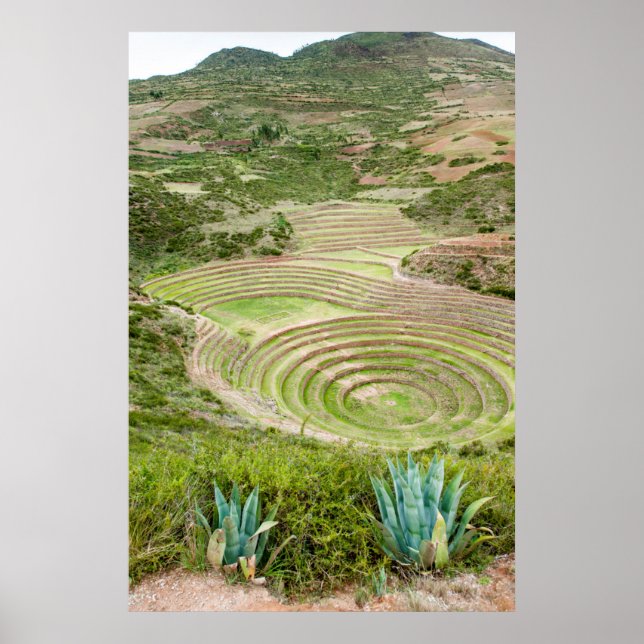 Poster Peru, Moray. Laboratório Agrícola Inca de Moray (Frente)