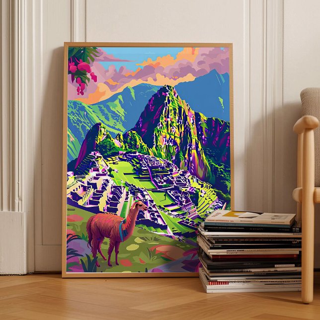 Poster Peru Print Peru Illustration Machu Picchu Travel  (Criador carregado)