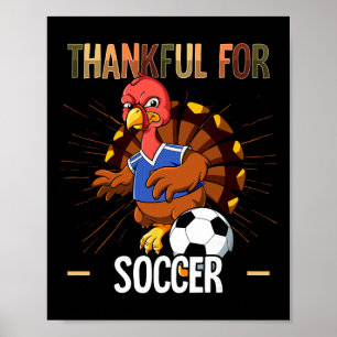 Poster Peru Turquia De Ação De Graças Grata Pelo Futebol