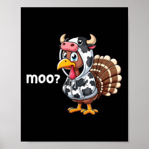 Poster Peru Turquia Moo Vaca Festa Divertida De Ação De G