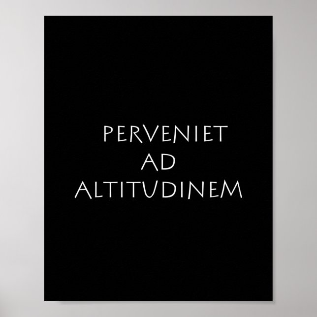 Poster Perveniet e altitudinem (Frente)
