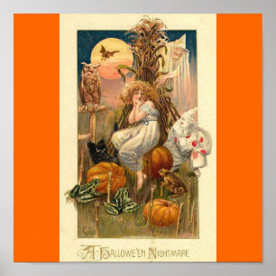 Poster pesadelo de halloween