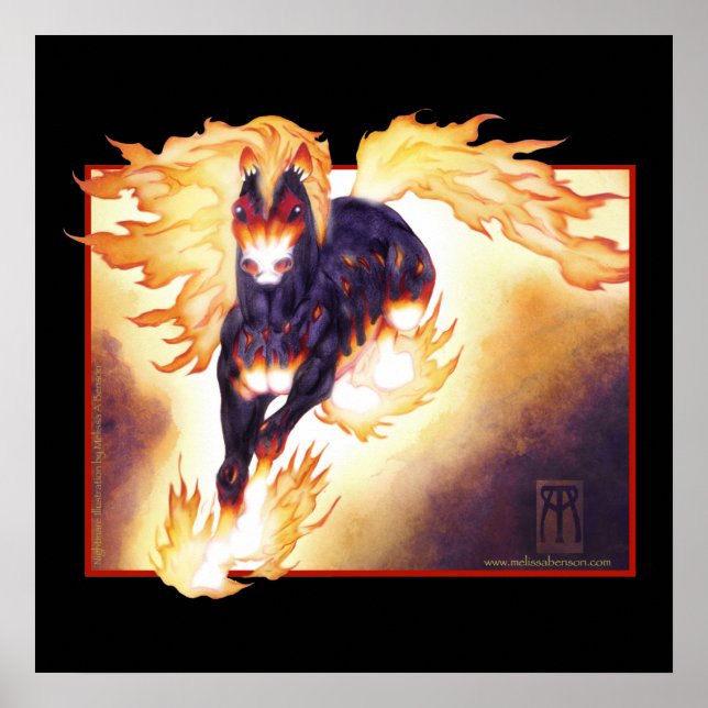 Póster Pesadelo de preto (Frente)