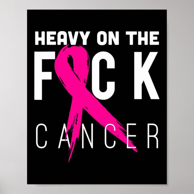 Poster Pesado No Cancer De Voz Suporta O Cancer Da Mama E (Frente)