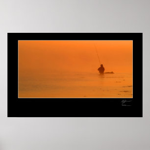 Póster Pesca com mosca a costa dinamarquesa