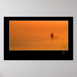 Póster Pesca com moscas na costa dinamarquesa