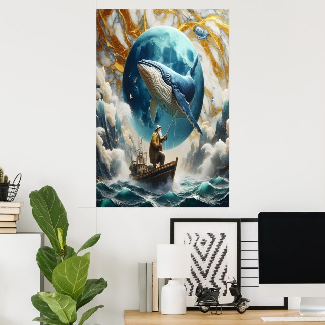 Poster Pesca Cósmica Pescadores (Escritório em casa)