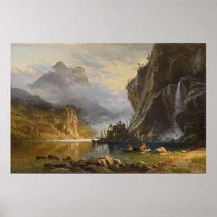 Poster Pesca da lança dos americanos nativos