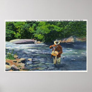 Póster Pesca da truta na angra de Catherine