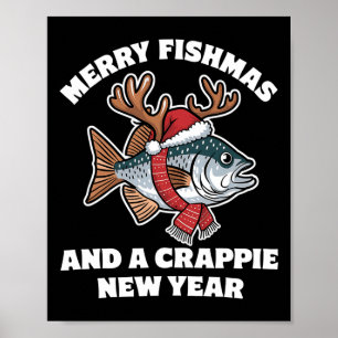 Poster Pesca De feliz E Arma De Pesca De Crappie De Ano N