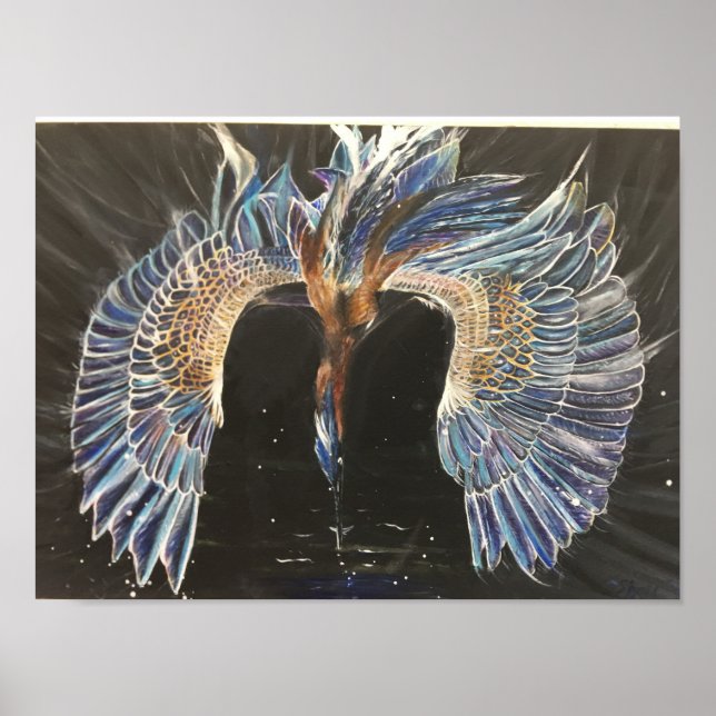 Poster Pesca de Herão Azul excelente (Frente)