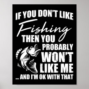 Poster Pesca De Peixes Dizendo Peixe Sarcástico Engraçado
