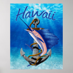 Poster Pesca de profundidade no Havaí
