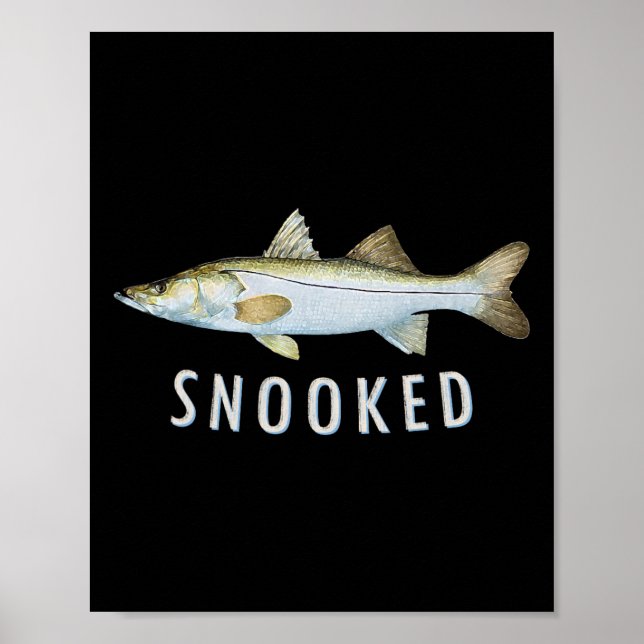 Poster Pesca de Robalo Água Salgada Costeiro Peixe Robalo (Frente)