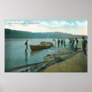 Poster Pesca de Seine no rio de RiverColumbia, OU