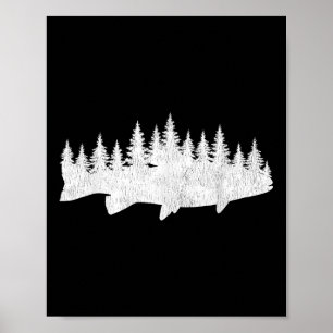 Poster Pesca de Steelhead - Pescador de Truta na Linha de