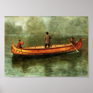 Póster Pesca de uma canoa