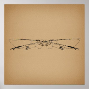 Poster Pesca De Voo Antecipados Polos De Pesca Arte Vinta