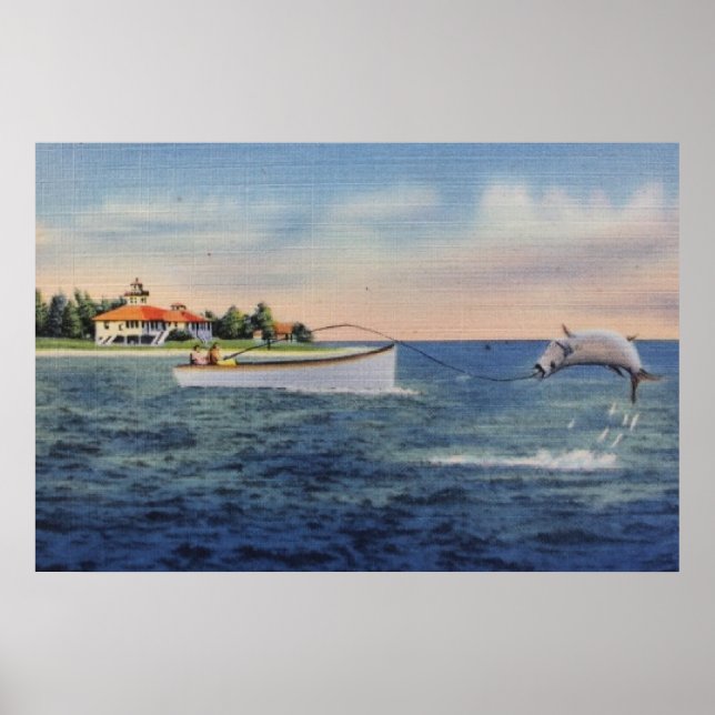 Poster Pesca do Tarpon (Frente)