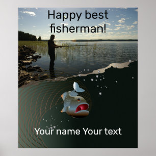 Poster Pesca feliz