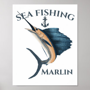 Poster Pesca Marlim no Mar Profundo