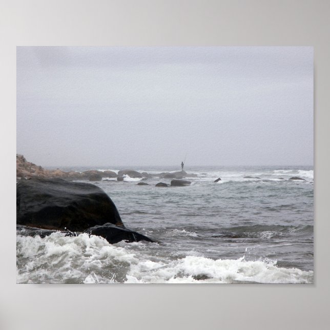 Póster Pesca na maré (Frente)