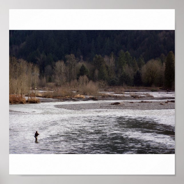 Póster Pesca na Natureza Selvagem (Frente)