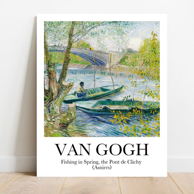Poster Pesca na Primavera por Vincent van Gogh (Van Gogh's Vibrant Spring: Own "Fishing in Spring." Museum-quality poster)
