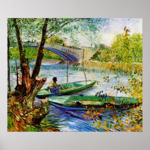 Póster Pesca na Primavera Vincent van Gogh