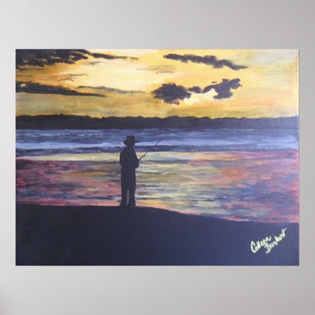 Poster Pesca no lago (Frente)