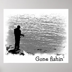 Póster Pesca no lago