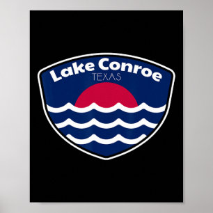 Poster Pesca no Lago Conroe Texas